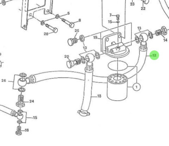 Nanni Diesel 970492320 - Fuel Supply Hose to Injection Pump for HE Engines