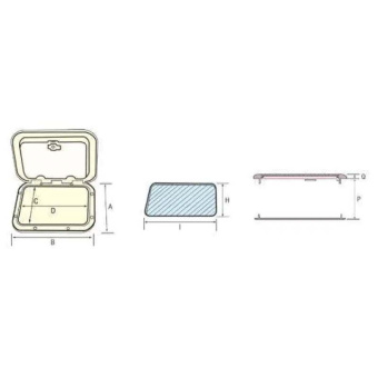 Nuova Rade 47079 - Euro 1 Escape Hatch, 448x268mm