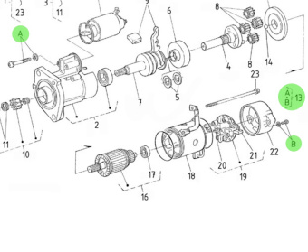 Nanni Diesel 970310982 - Starter Set Screw for Marine Diesel Engines