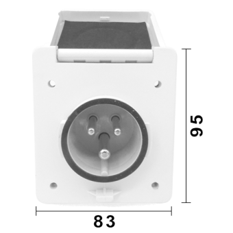 Allpa On-Board Socket For Shore Power With Plastic Housing, IP56, 16A