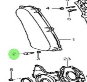Nanni Diesel 970314091 - Timing Case Bolt for T4 Series Engines