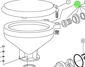 Jabsco 18753-0060 - Household-Size Bowl Spare Part
