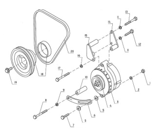 Nanni Diesel 970310737 - SPACER, BELT TIGHTENER for 4.330TDI