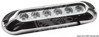 Osculati 13.271.05 - Underwater LED Lamp For Transom Platforms, Transits And Sides Of The Vessel 100 W, White