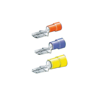 Male Lamellar Insulated Terminals Yellow 6,3 mm