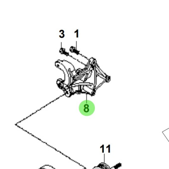 Bukh 25221-3A100 - Tensioner Bracket for S270J Drive Belt
