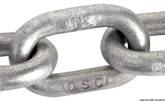 Osculati 01.373.06-075 - Galvanized Calibrated Chain 6 mm x 75 m