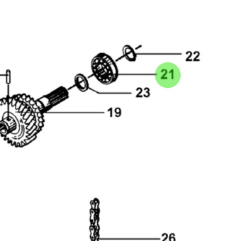 Bukh 545A1366 - Ball Bearing for DV24RME, DV29RME, and DV32 Raised Hand Starting
