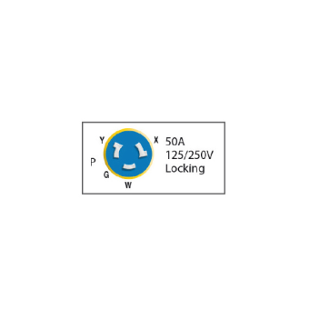 Marinco Plug 3P+T 125/250V. 50A IP56