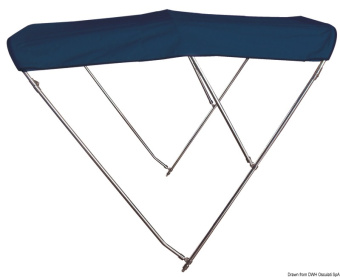 Osculati 46.920.16 - 3-Arc Bimini High AISI316 Ø 25 mm 245/255 cm Blue