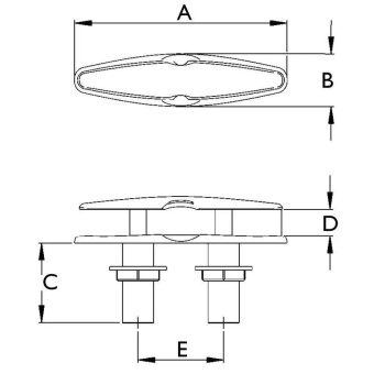 Accon Pull-up Cleat Incl. Drain 152×38 mm