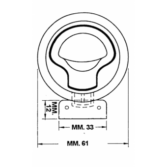 Ceredi Giovanni White ABS Hatch Latch Ø 61 mm