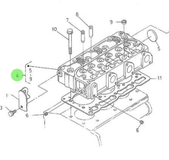 Nanni Diesel 970310377 - Complete Cylinder Head for 3.100HE Engines
