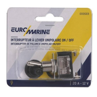 Euromarine Waterproof Toggle Switch 20A 12V On-Off