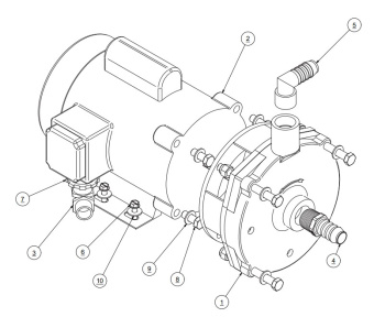 Sea Recovery B016230003 350 HP75 Booster Pump Assembly