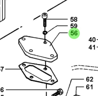 Bukh 000E6736 - Cover for DV36 and DV48 Rear-End Rotating Weight and Fuel Lift Pump