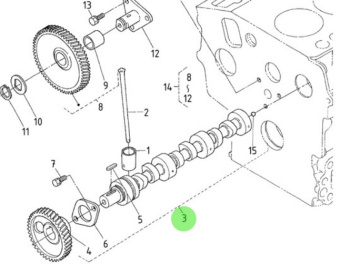 Nanni Diesel 970314258 - Camshaft Assembly for N3.21 Engines