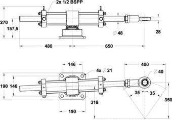 Lecomble & Schmitt Cylinder 110DT LC460 1350KGM 3076cc