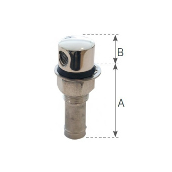 Stainless Steel Straight Tank’s Vent For Hose 16 mm