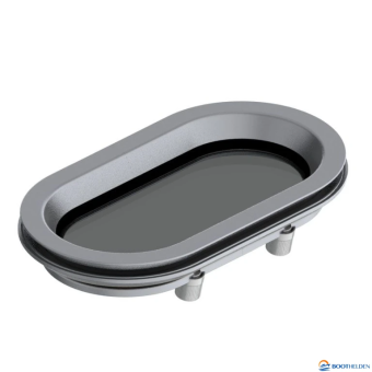 Vetus PM111P - Aluminum porthole, powder painted, black, type PM111, class A1, with mosquito net