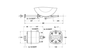 Lecomble & Schmitt 2200951 Hydraulic Steering LS 26 A - 8 M Hose