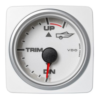 VDO A2C1338710001 - Veratron 52mm (2-1/16") AcquaLink Engine Trim Gauge Up/Down - White Dial & Bezel