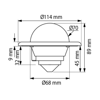 Plastimo Mini C Compass Black