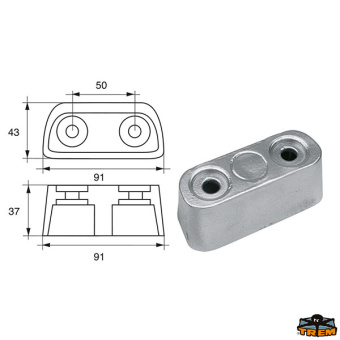 Trem L8142010 - Anode For Bombardier Engines (Johnson-Evinrude-OMC)