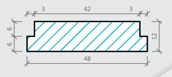 Wood Planks Dekdeel 12x48 mm