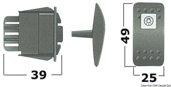 Osculati 14.192.25 - (ON)-OFF-(ON) switch 24 V