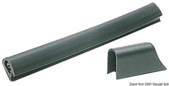 Osculati 44.482.02 - PVC Fender Profile Black 37x45 mm (24 m)