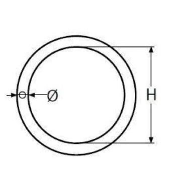 A4 Polished Round Welded Ring Ø6 X 45mm