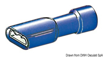 Osculati Fully Insulated Faston Connectors, Male & Female, for 1-6 mm² Cables, Pack of 100