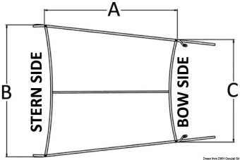 Osculati 46.907.11 - Bimini Top With Telescopic Arm F.T-Top 290/290/260 cm