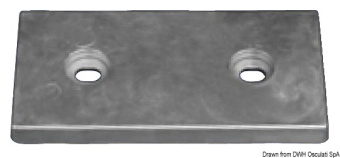 Bolt-On Plate Anode 300x160x28 mm 8000 g - Osculati 43.920.06