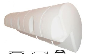 Majoni Dock Fender 2 24x24x110cm White
