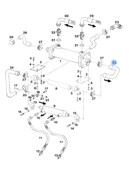 Vetus STM8552 - Hose from Oil Cooler to Oil Cooler for D4.29