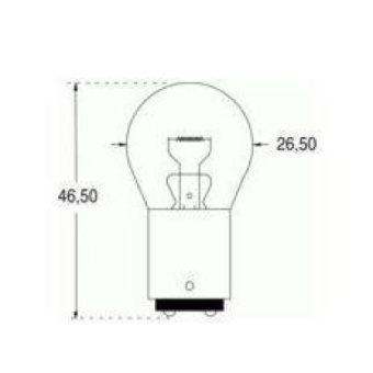 BA15D Bulb 12V 15W