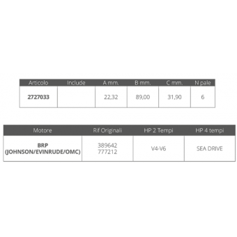 Finnord Johnson / EV Impeller 2T V4-V6