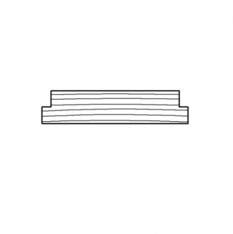 ARC Marine Teak Deckprofiles 2 Groove 45 x 10 mm 2 Meter