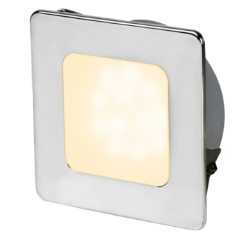 Hella EuroLED 95, Gen 2, Stainless Steel Ring, Warm White, 78mm, Square