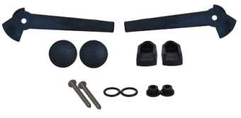 Goiot Tradition Plastic Pair Of Inside Right/Left Handles, With Mounting Kit (Black)