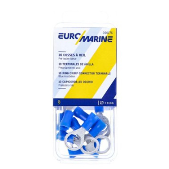 Euromarine Eyelet Terminal Ø08 Blue - Set Of 10