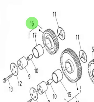 Nanni Diesel 970310840 - Complete Idler Gear for Camshaft Drive