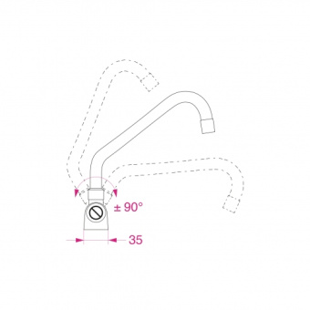 Barka 03.23.01900 - Mixer Tap Swivel Single Chrome 150mm