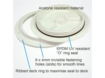 Clamcleat Deckplate 150mm White