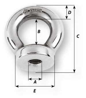 Wichard 6345 - Eye Nut Stainless Steel M10 8 x 36 mm
