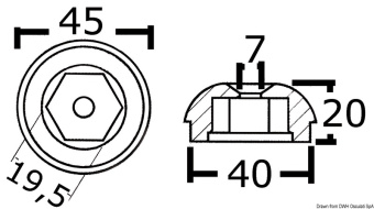 Osculati 43.070.22 - Zinc Spare Anode Orig. Ref. 71190A