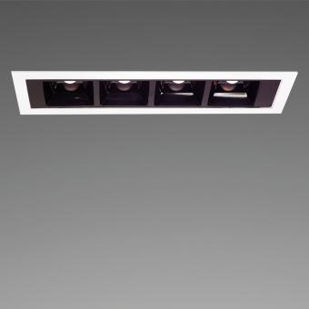 Prebit 29145013 - Recessed LED light Square 4 Frame Black, CC Constant Current 350 mA Warm White 3,000 K SunLike, Beam Angle 50°