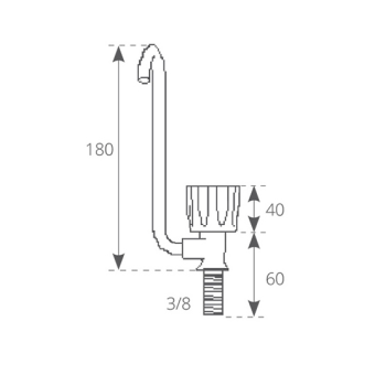 Elettrogas Aravon Lowering Chromed Brass Tap
